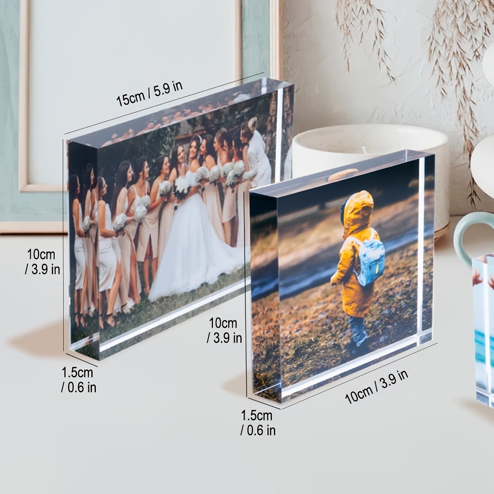 Photo Acrylic Block - Gepersonaliseerd 3D Acryl Fotoblok - Aangepaste