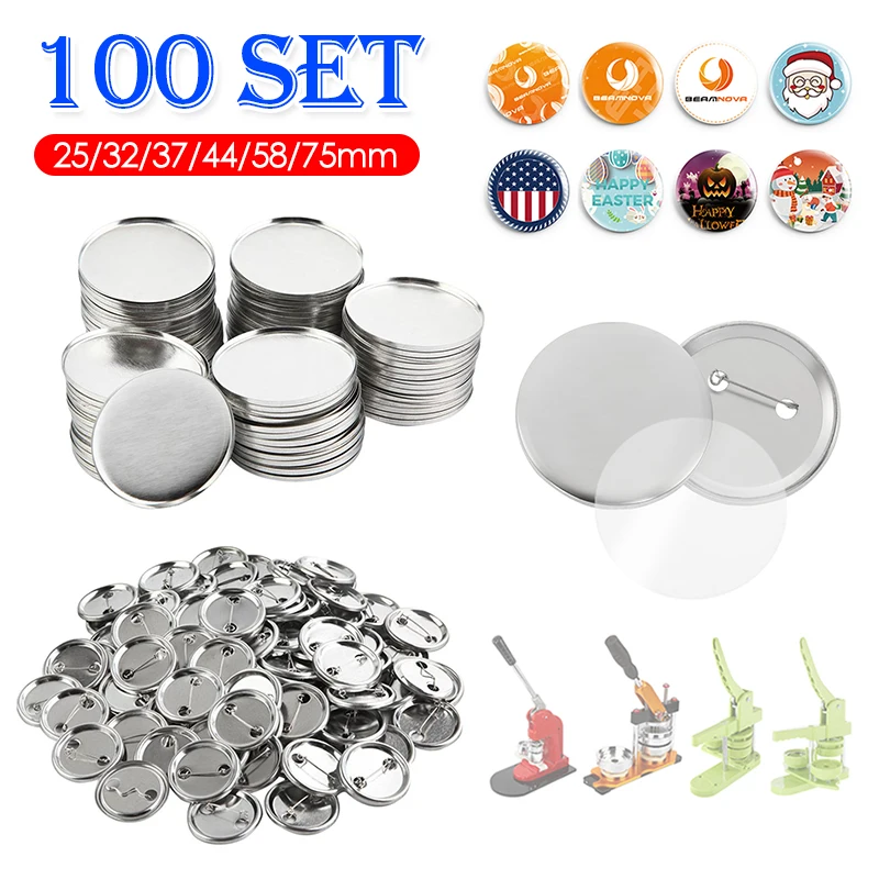 100Set Lege Badge Pin Button M - Button Badge Blank recensie en prijs