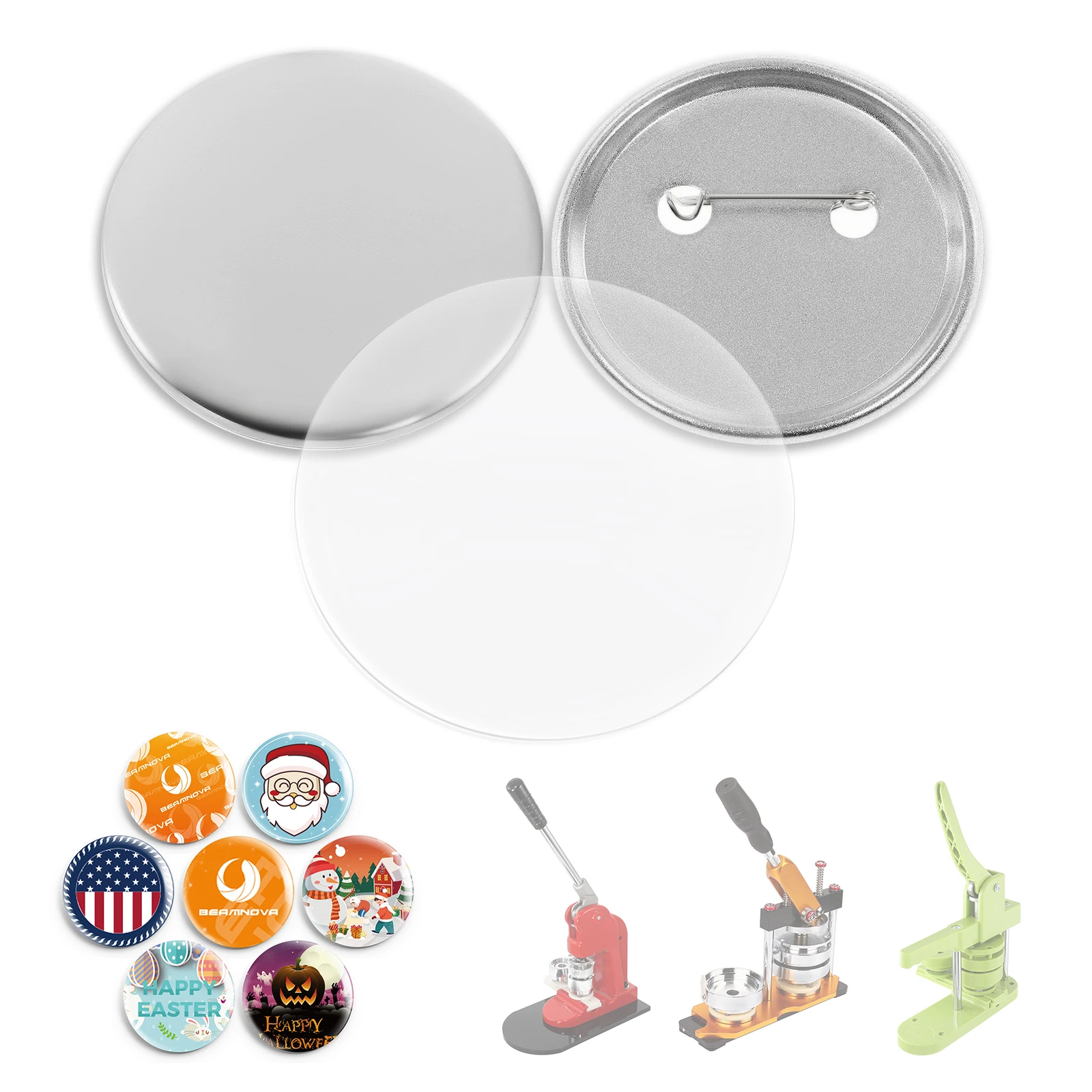 100 stuks 58mm blanco knoopspe - Button Badge Blank recensie en prijs